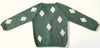 NW504 MOSS WHITE DIAMOND CARDIGAN