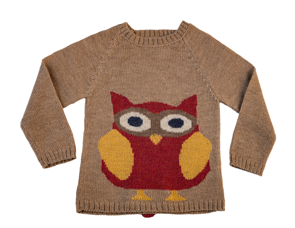 NW601 PEONY OWL SWEATER