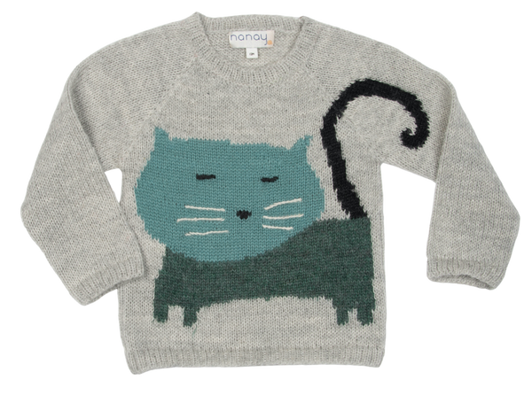 NW730 CLASSIC MINT CAT SWEATER