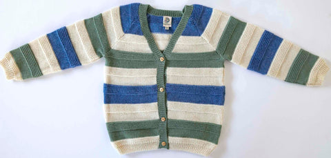 NW524 STRIPES CLARA BLUE CARDIGAN